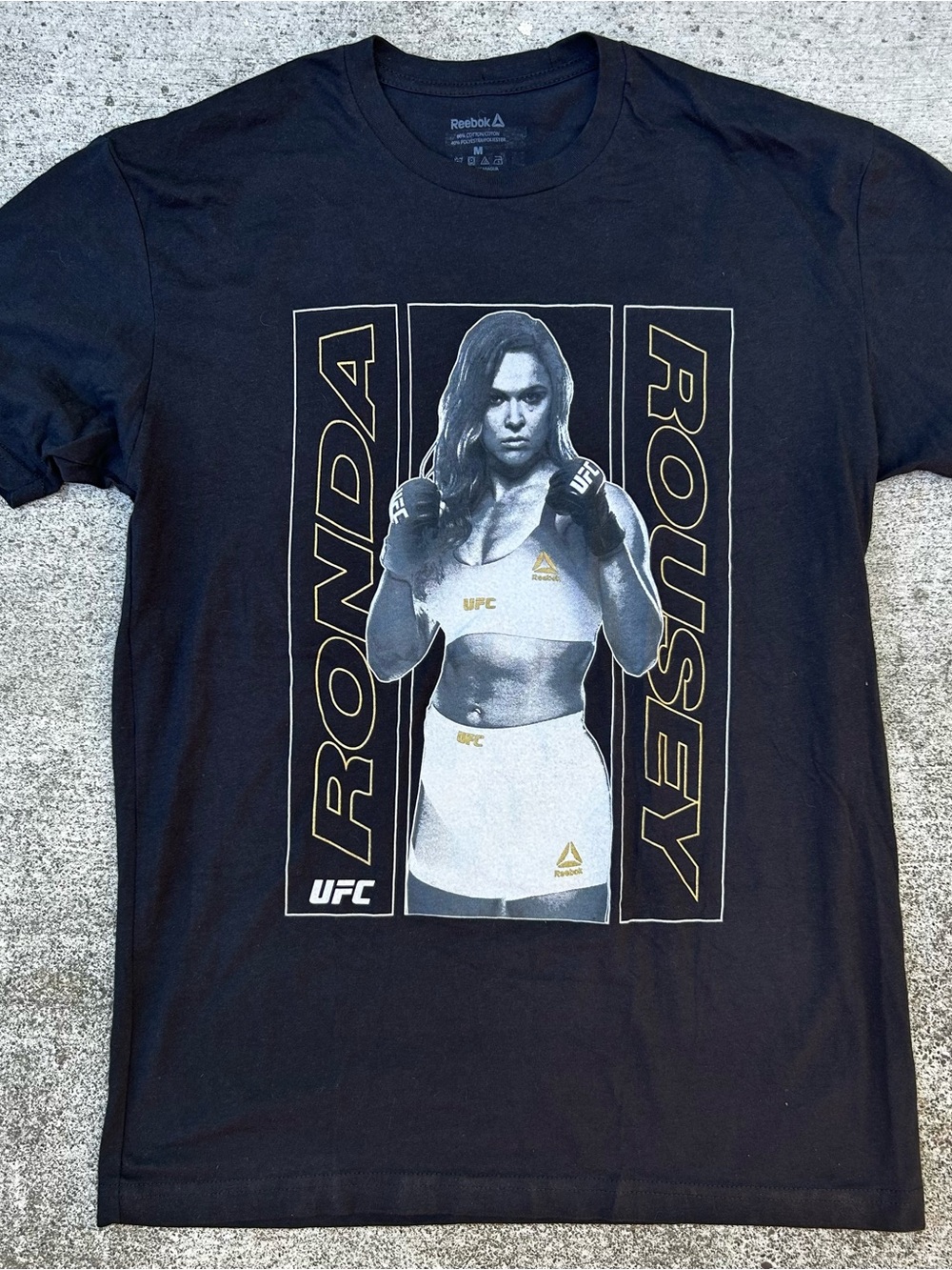 Ronda Rousey UFC Hall of Fame Reebok T-Shirt Black Size M